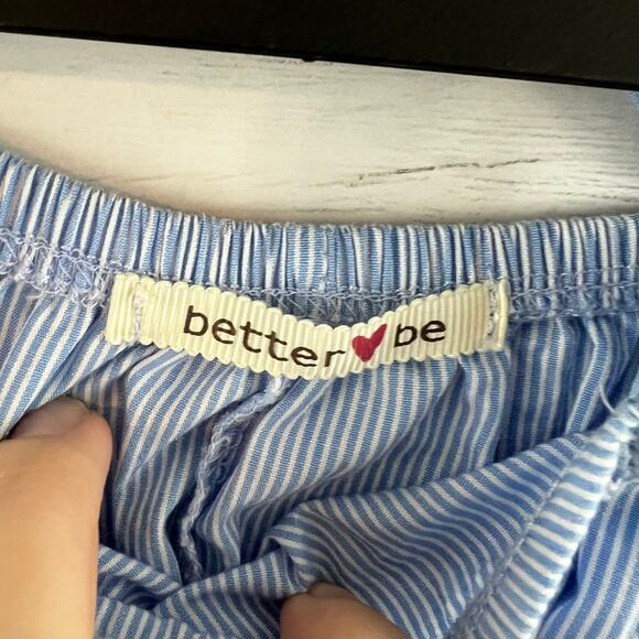 Better Be Blue Stripe Nautical Cropped Tank Top Size S - Picture 6 of 6